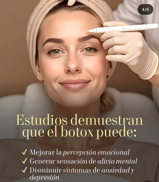 Reducción de arrugas tercio superior rostro frente, entrecejo y "patas de gallo"